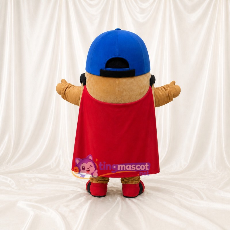 Superhero Potato Mascot Costume Full Body for Adults School Events