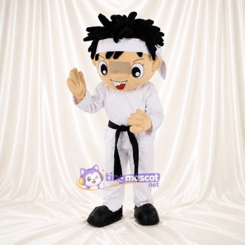 Garçon Artiste Martial Costume de mascotte intégral pour adultes Événements sportifs