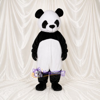 Black Panda Mascot Costume Full Body for Adults School Events