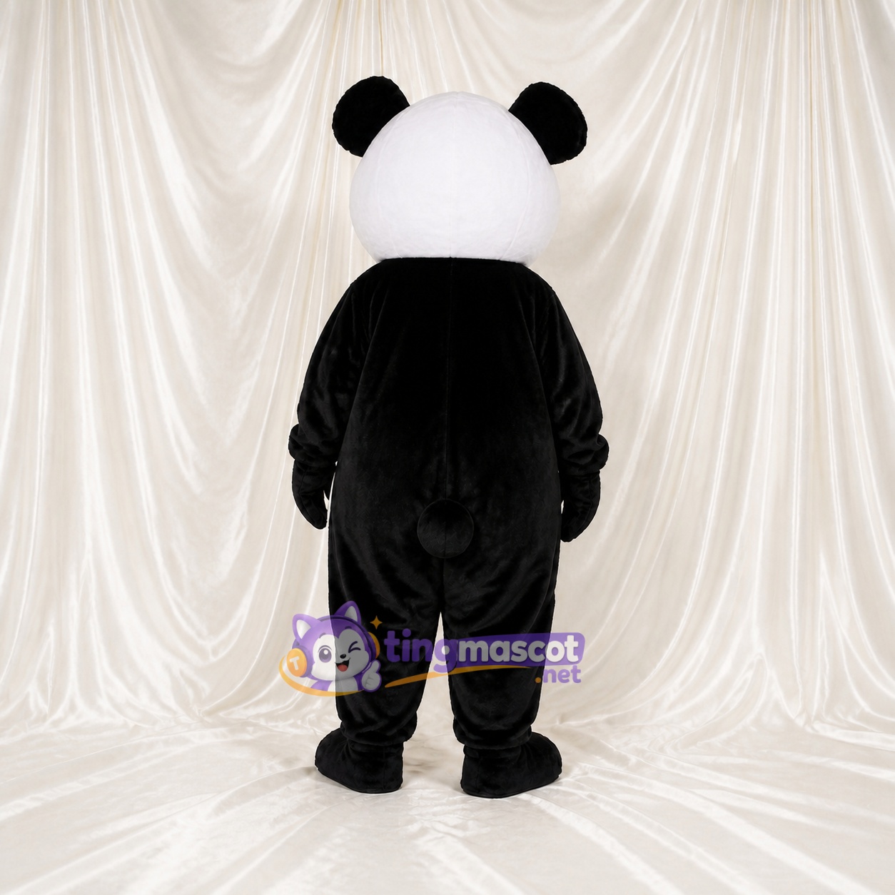 Black Panda Mascot Costume Full Body for Adults School Events Black Panda Mascot Costume Full Body for Adults School Events