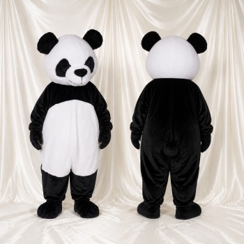 Black Panda Mascot Costume Full Body for Adults School Events