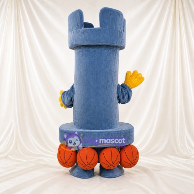 Basketball Castle Tower Mascot Costume Full Body for Adults Events