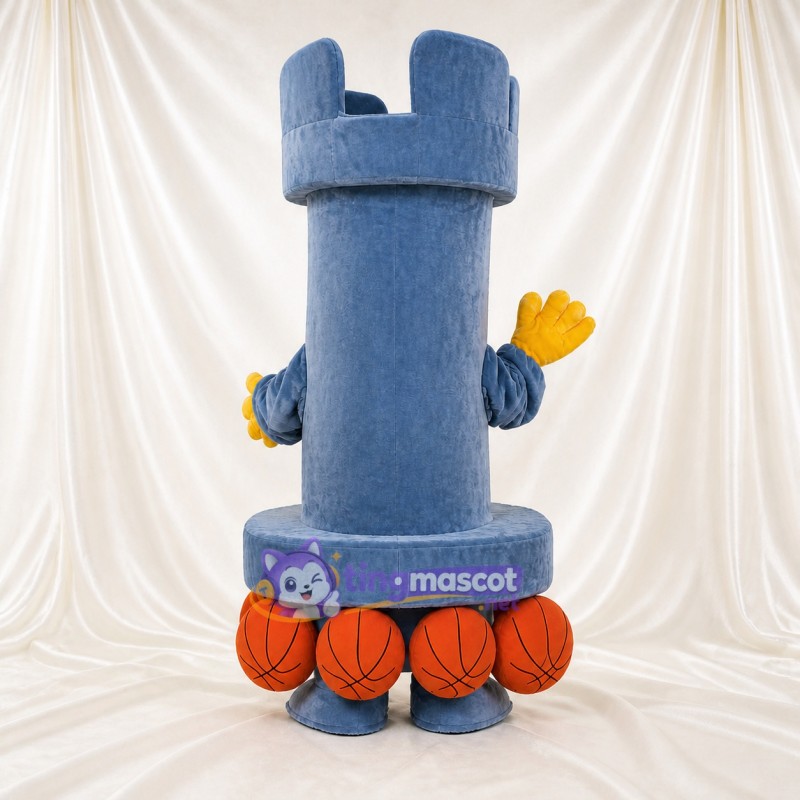 Basketball Castle Tower Mascot Costume Full Body for Adults Events
