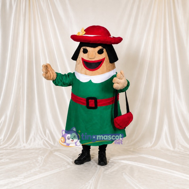 Uniformed Woman Mascot Costume Full Body for Adults Promotions