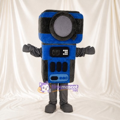 Blue Camera Mascot Costume Full Body for Adults Promotions