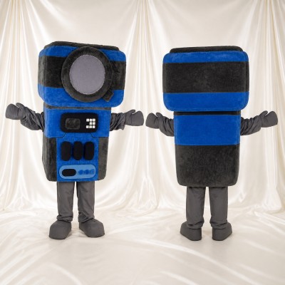 Blue Camera Mascot Costume Full Body for Adults Promotions