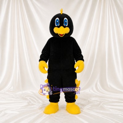 Black and Yellow Bird Mascot Costume Full Body for Adults School Events