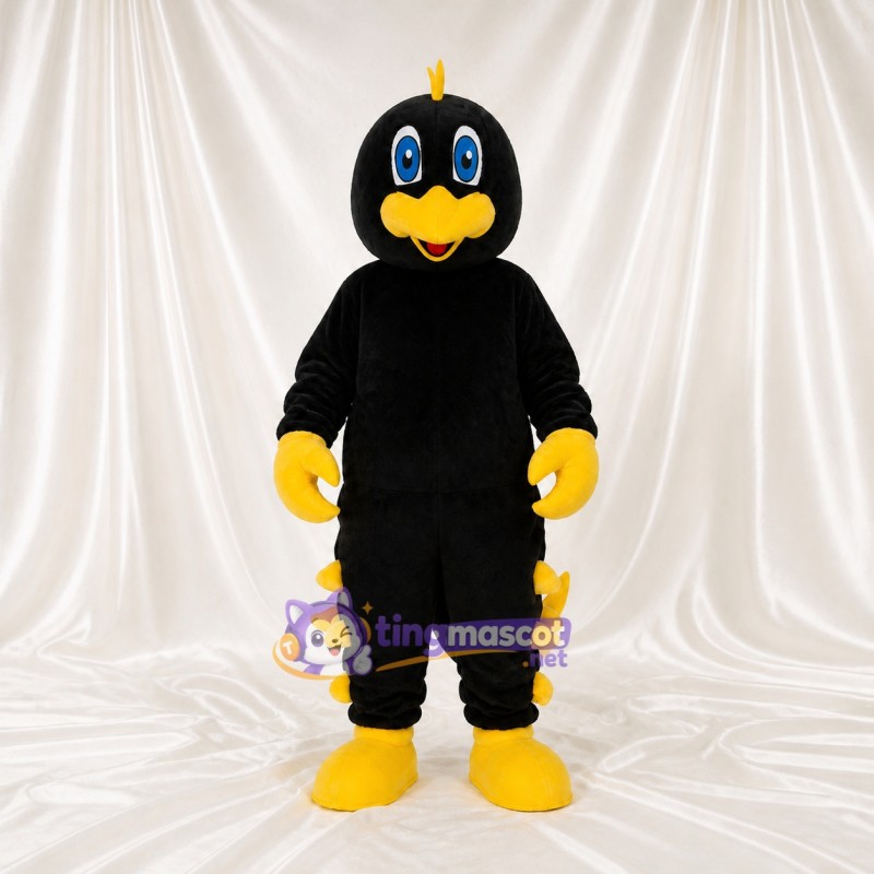 Black and Yellow Bird Mascot Costume Full Body for Adults School Events