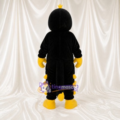 Black and Yellow Bird Mascot Costume Full Body for Adults School Events