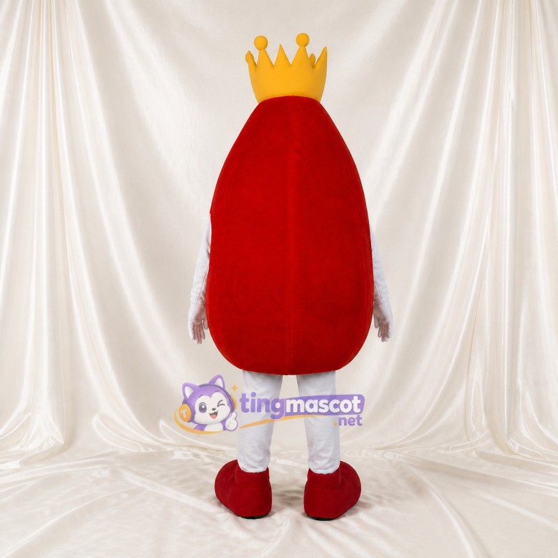 Goutte de Sang Couronnée Fantasque Sculptée Costume de mascotte intégral pour adultes Écoles