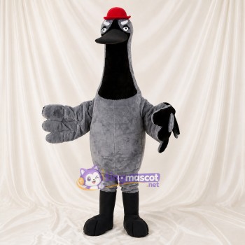 Crane Bird Mascot Costume Full Body for Adults School Events