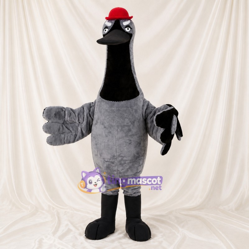 Crane Bird Mascot Costume Full Body for Adults School Events