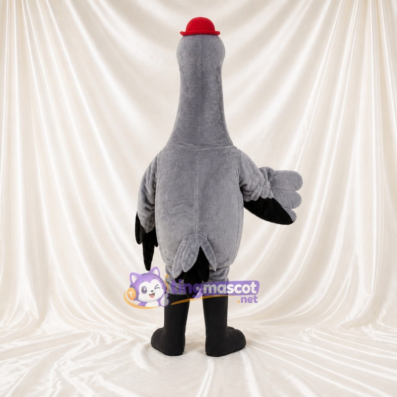 Crane Bird Mascot Costume Full Body for Adults School Events