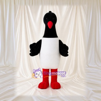 Black Crane Bird Mascot Costume Full Body for Adults School Events