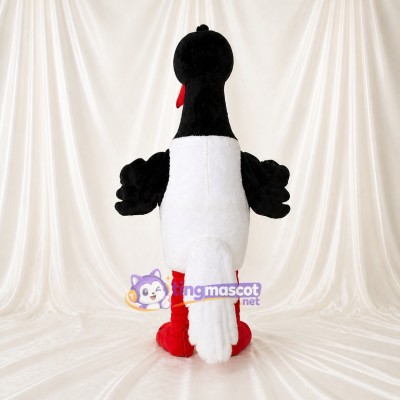 Black Crane Bird Mascot Costume Full Body for Adults School Events