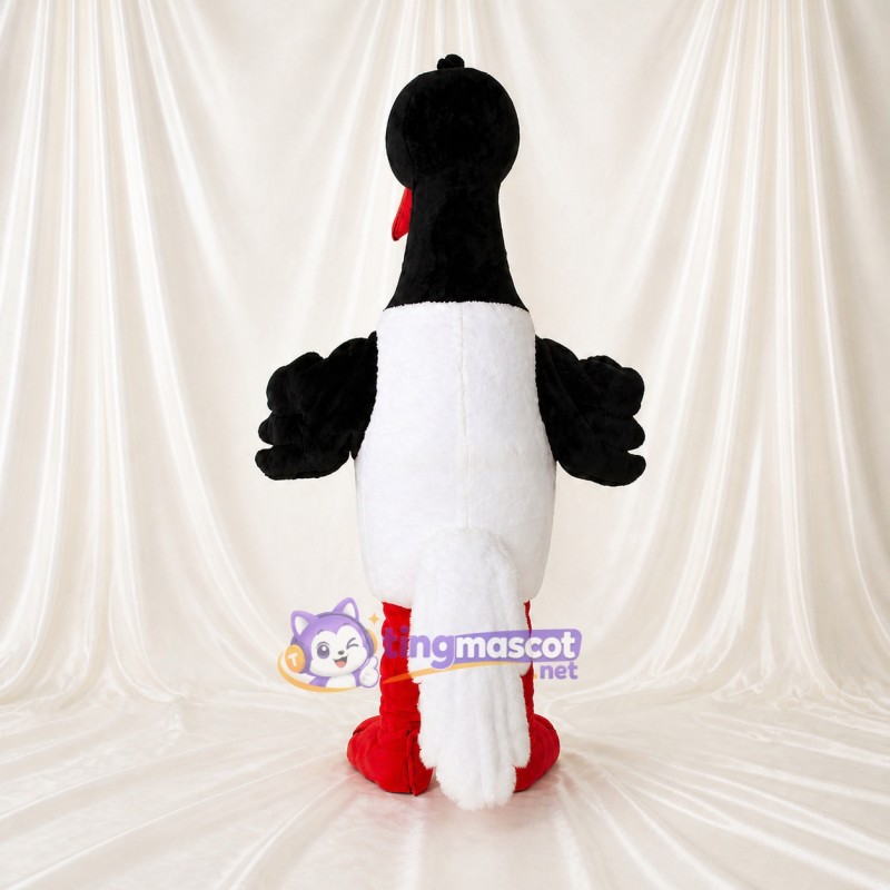 Black Crane Bird Mascot Costume Full Body for Adults School Events