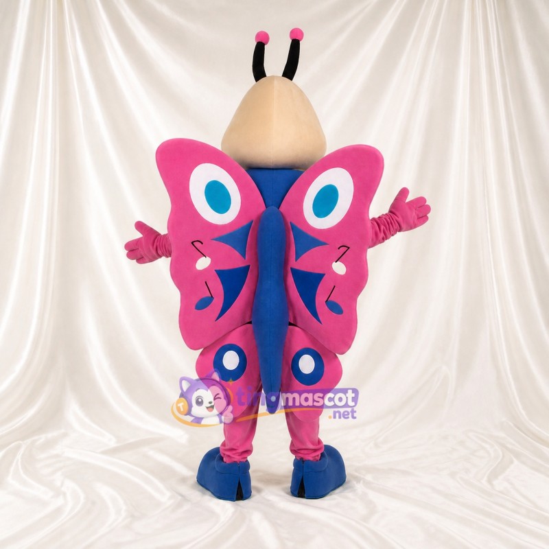 Pink Butterfly Mascot Costume Full Body for Adults School Events