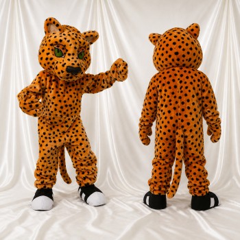 Bau Leopard Maskottchenkostüm Ganzkörper für Erwachsene Schulveranstaltungen