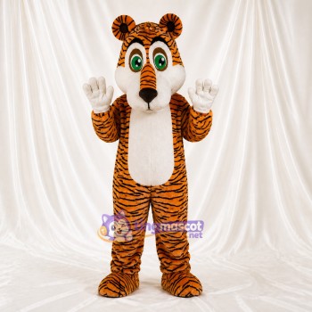 Construction Tiger Mascot Costume Full Body for Adults School Events