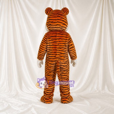 Construction Tiger Mascot Costume Full Body for Adults School Events