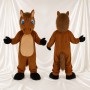 Brown Brown and Tan Horse Mascot Costume Full Body for Adults School Events