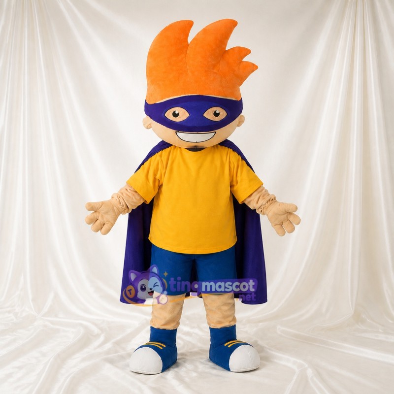 Sculpted Fantasy Superhero Boy Mascot Costume Full Body for Adults School Events