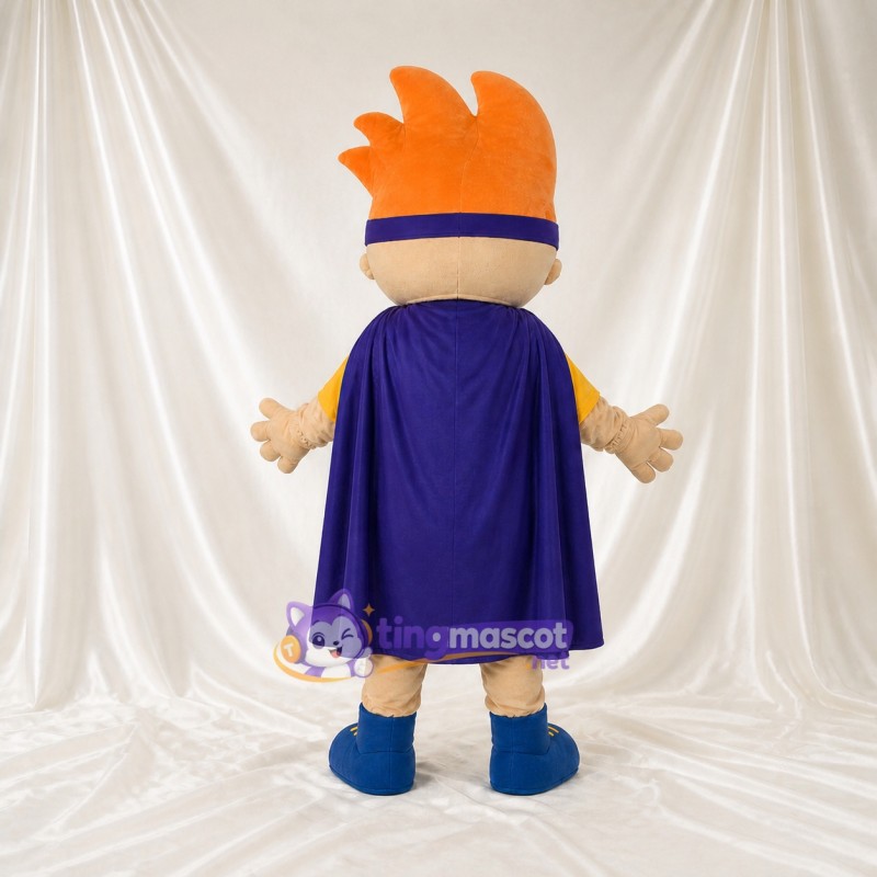 Sculpted Fantasy Superhero Boy Mascot Costume Full Body for Adults School Events