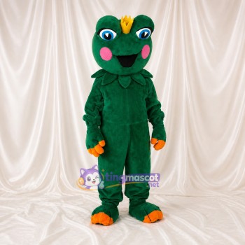 Frog King Mascot Costume Full Body for Adults School Events