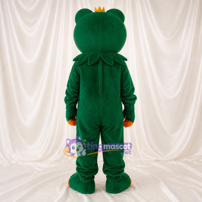 Frog King Mascot Costume Full Body for Adults School Events