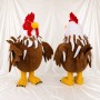 Brown Chicken Mascot Costume Full Body for Adults School Events