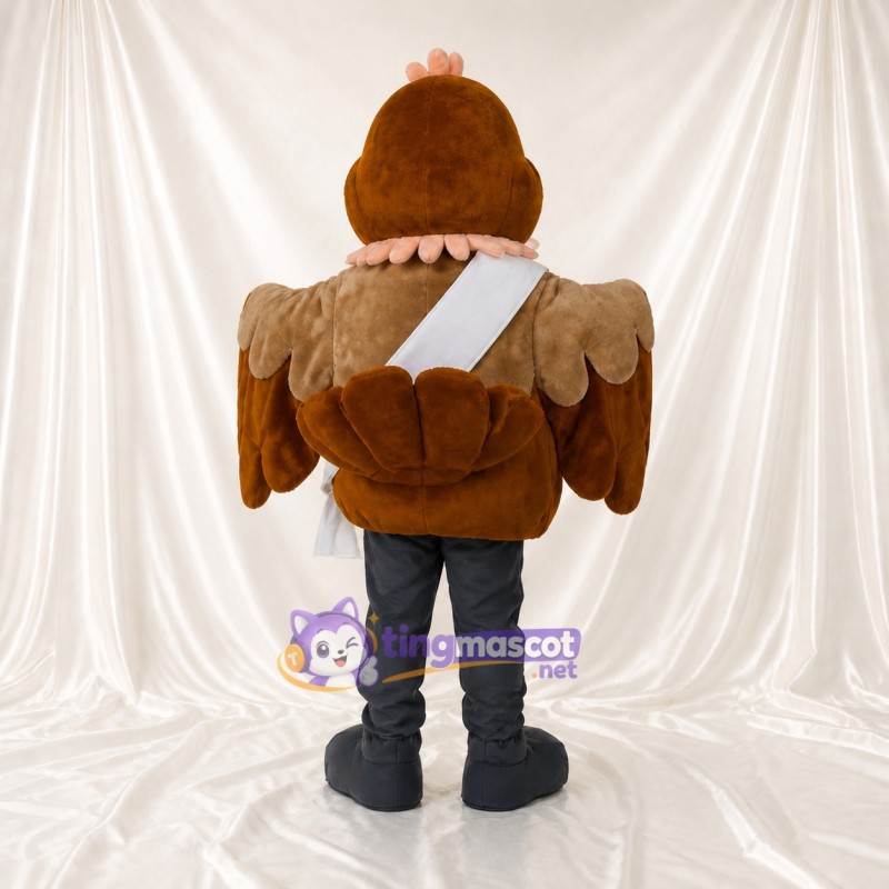 Brown Turkey Mascot Costume Full Body for Adults School Events