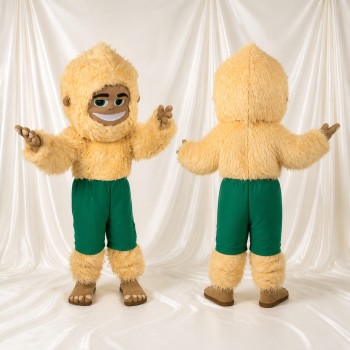 Beige Sloth Mascot Costume Full Body for Adults School Events