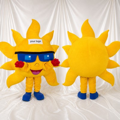 Sculpted Fantasy Sun Character Mascot Costume Full Body for Adults School Events