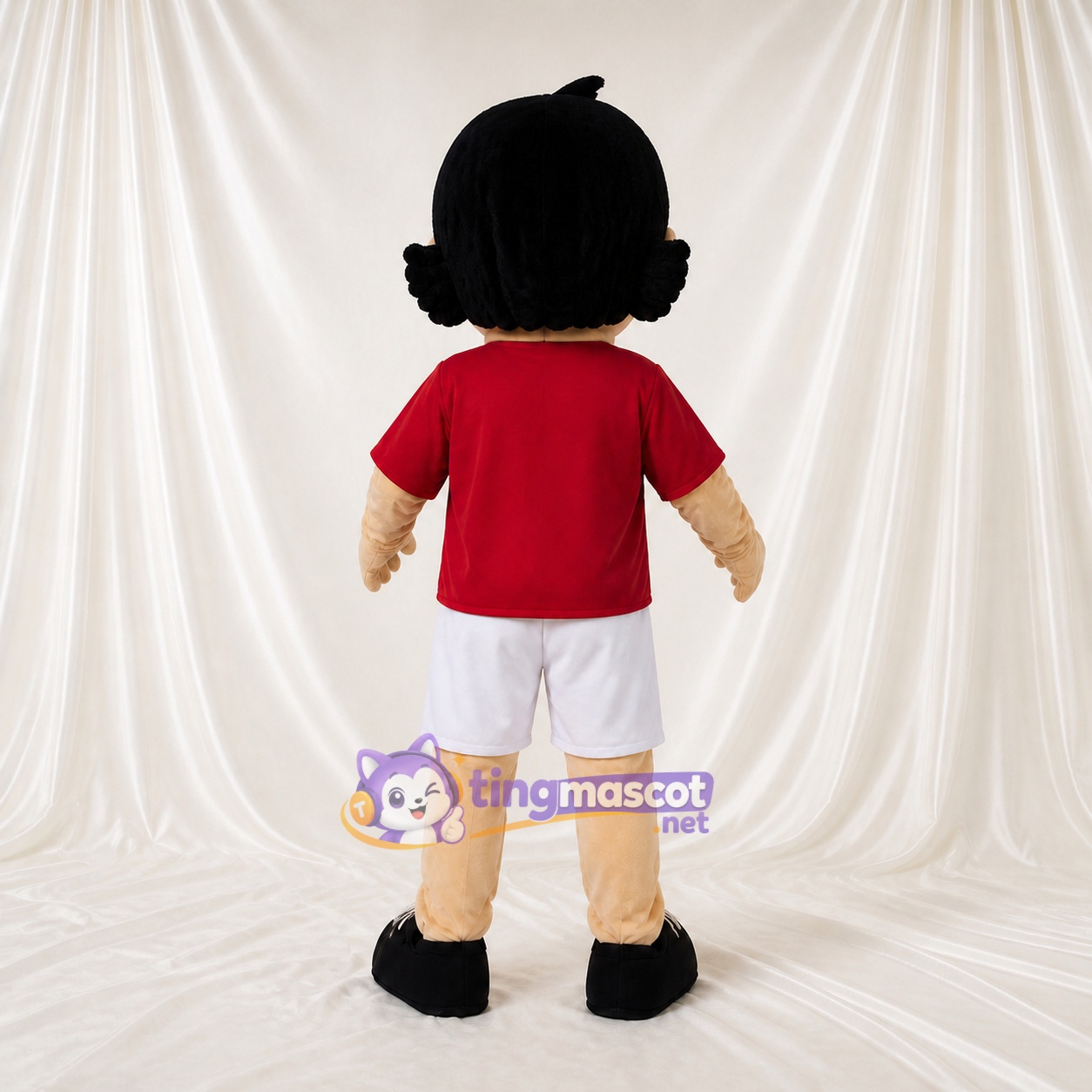 Garçon de Dessin Animé Couleur Expressive Rouge Costume de mascotte intégral pour adultes Écoles Garçon de Dessin Animé Couleur Expressive Rouge Costume de mascotte intégral pour adultes Écoles
