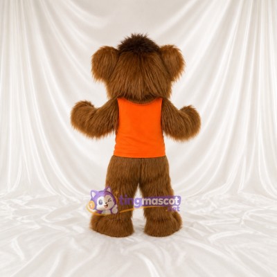 Brown and Orange Woolly Mammoth Mascot Costume Full Body for Adults Schools
