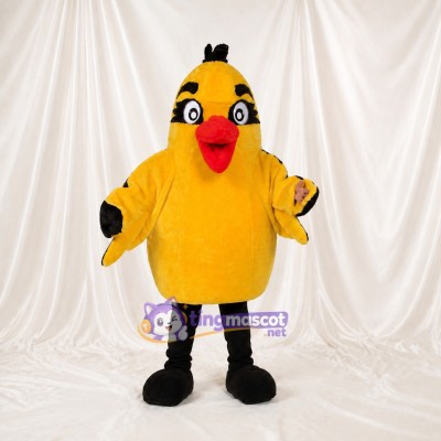 Yellow Bird Mascot Costume Full Body for Adults School Events