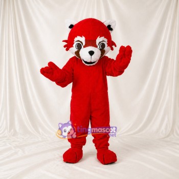 Renard de Construction Rouge Costume de mascotte intégral pour adultes Événements scolaires