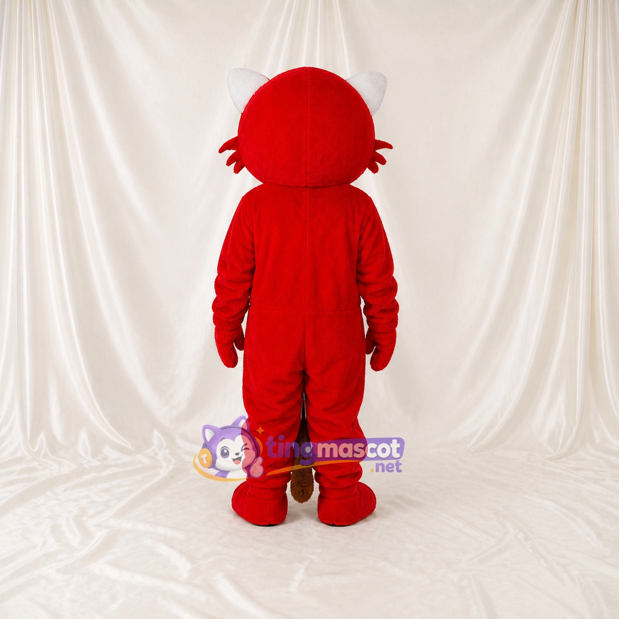 Renard de Construction Rouge Costume de mascotte intégral pour adultes Événements scolaires Renard de Construction Rouge Costume de mascotte intégral pour adultes Événements scolaires