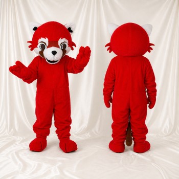 Renard de Construction Rouge Costume de mascotte intégral pour adultes Événements scolaires