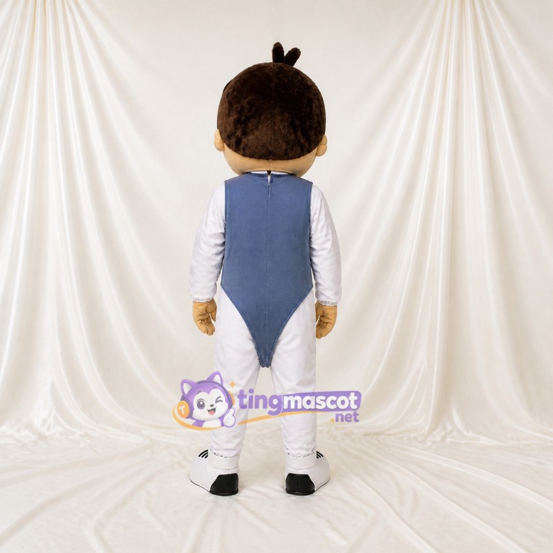 Gray Cartoon Child Mascot Costume Full Body for Adults School Events