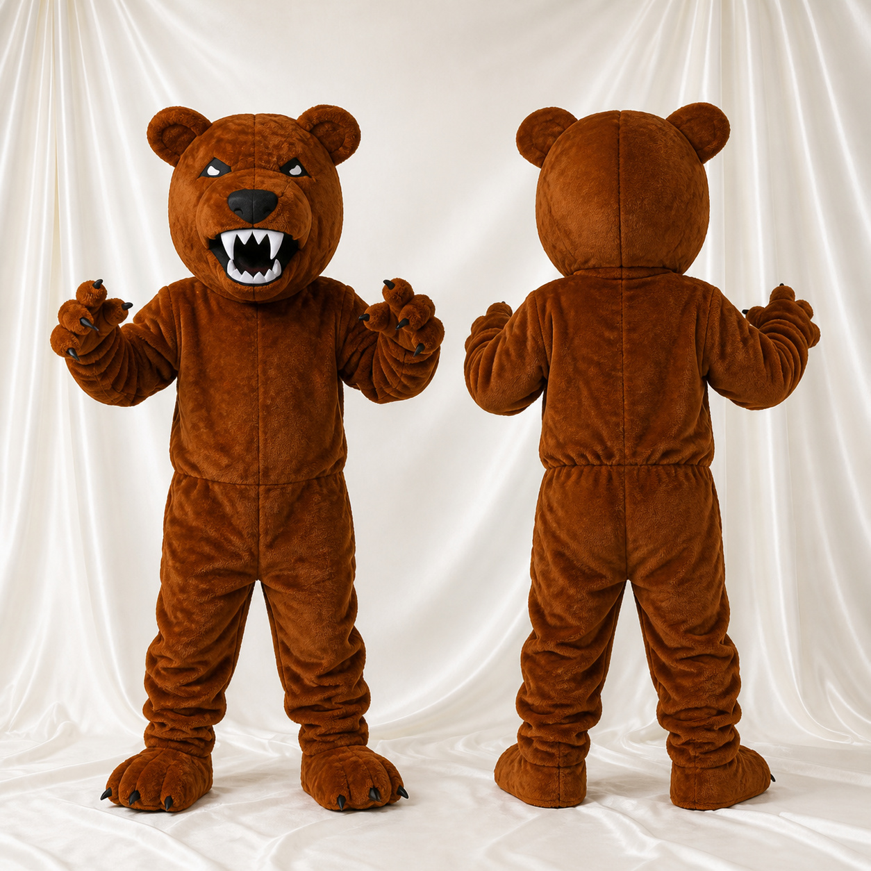 Brauner und Schwarzer Bär Maskottchenkostüm Ganzkörper für Erwachsene Schulveranstaltungen Brauner und Schwarzer Bär Maskottchenkostüm Ganzkörper für Erwachsene Schulveranstaltungen