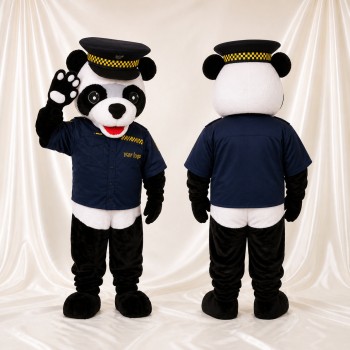 Panda Pilot Mascot Costume Full Body for Adults Promotions