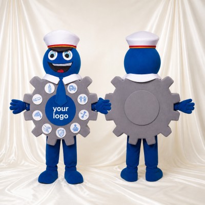 Gear Worker Mascot Costume Full Body for Adults Promotions