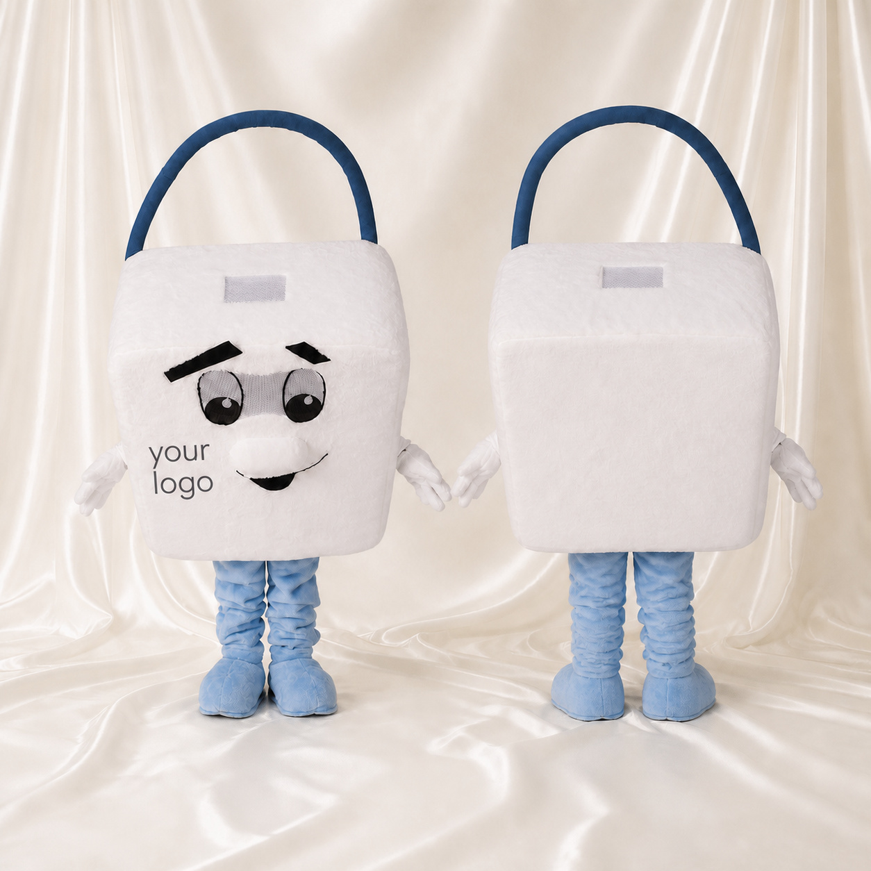 Sac de Courses Blanc Costume de mascotte intégral pour adultes Promotions Sac de Courses Blanc Costume de mascotte intégral pour adultes Promotions