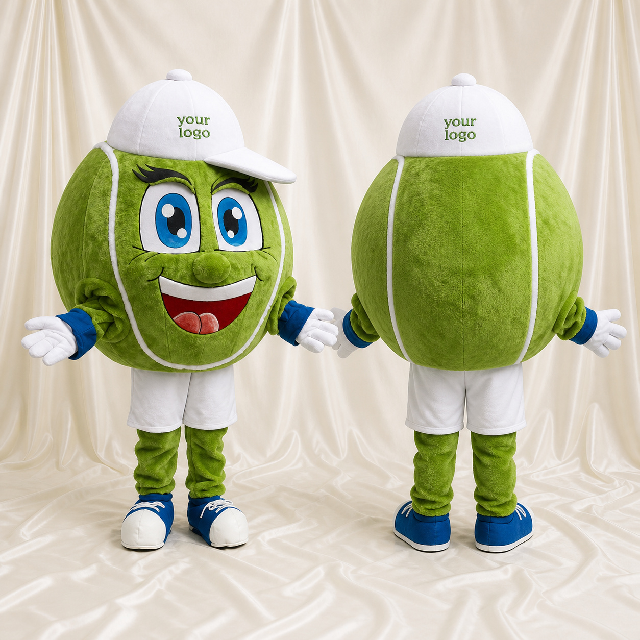 Tennis Ball Mascot Costume Full Body for Adults Sports Events Tennis Ball Mascot Costume Full Body for Adults Sports Events