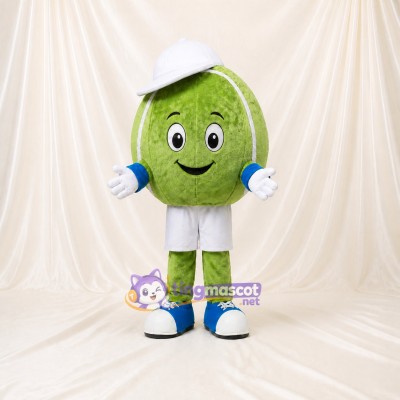 Green Tennis Ball Mascot Costume Full Body for Adults Sports Events