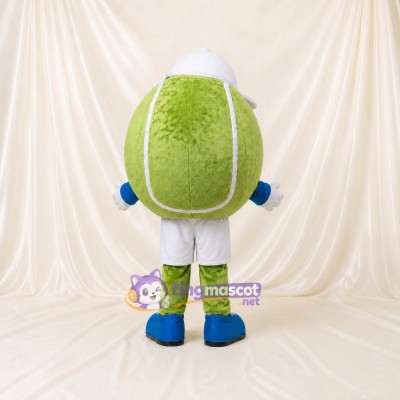 Green Tennis Ball Mascot Costume Full Body for Adults Sports Events