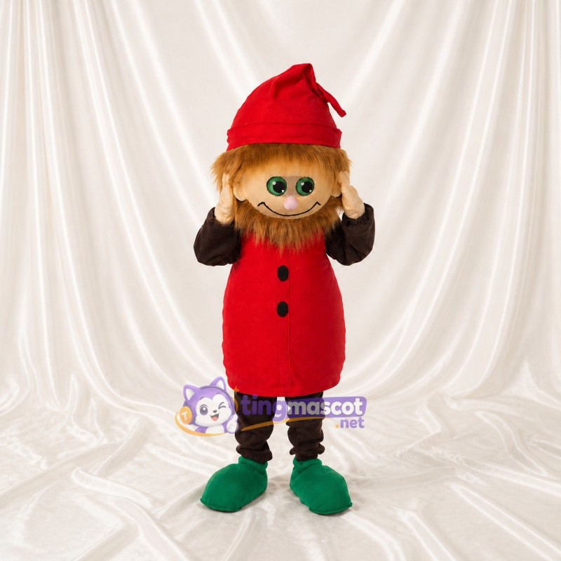 Sculpted Fantasy Gnome Mascot Costume Full Body for Adults School Events