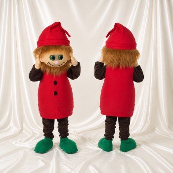 Gnome Fantasque Sculpté Costume de mascotte intégral pour adultes Événements scolaires