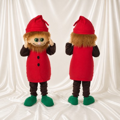 Sculpted Fantasy Gnome Mascot Costume Full Body for Adults School Events